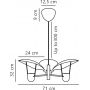 Nordlux Fabiola 2220223003 lampa wisząca 3x40 W czarny zdj.2