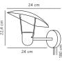 Nordlux Fabiola 2220231003 kinkiet 1x40 W czarny zdj.2