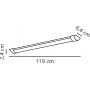 Nordlux Glendale 2410136101 lampa garażowa 21 W 119 cm zdj.2