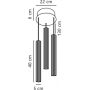 Nordlux Vico 2412123003 lampa wisząca 3x5 W czarna zdj.2