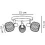 Nordlux Milford 2412606003 lampa podsufitowa 3x25 W czarna zdj.2