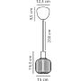 Nordlux Milford 2412613003 lampa wisząca 1x25 W czarna zdj.2