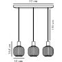 Nordlux Milford 2412623003 lampa wisząca 3x25 W czarna zdj.2