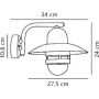 Nordlux Nibe 24981030 kinkiet zewnętrzny 1x60 W miedź zdj.2