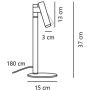 Nordlux Makoto 2620075033 lampa stołowa 1x5 W chrom zdj.2
