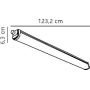 Nordlux Oakland 47746101 lampa garażowa 44 W 123.2 cm zdj.2