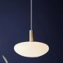 Nordlux Alton 48973001 lampa wisząca 1x60 W biała-czarna-mosiądz zdj.5