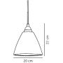 Nordlux Read 73163010 lampa wisząca 1x60 W biała-chrom zdj.2