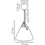 Nordlux Strap 84313001 lampa wisząca 1x40 W biała zdj.2