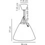 Nordlux Strap 84343010 lampa wisząca 1x40 W szary/popielaty zdj.2