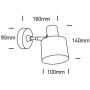 One Light Serena K 60118BBS kinkiet 1x10 W mosiądz zdj.2