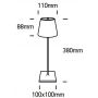 One Light Portable 61082W lampa stołowa 1x3.5 W biała zdj.2