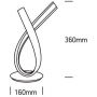 One Light Hana 61086BS lampa stołowa 1x12 W mosiądz zdj.2