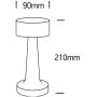 One Light 61102CU lampa stołowa 1x3 W miedź zdj.2