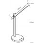 One Light 61108WV lampa biurkowa 1x5.5 W biała zdj.2