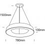 One Light Kapsala 62180NBBW lampa wisząca 1x80 W czarna zdj.2