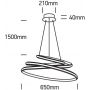 One Light Charma 63046AB lampa wisząca 1x45 W czarna zdj.2