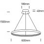 One Light Dolcedo 63048B lampa wisząca 1x19 W czarna zdj.2
