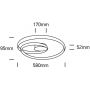 One Light Sion 63066B lampa podsufitowa 1x30 W czarna zdj.2