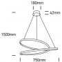 One Light Randa 63068ABS lampa wisząca 1x40 W mosiądz zdj.2