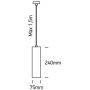 One Light Kallifoni 63105MW lampa wisząca 1x10 W biała zdj.2