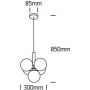One Light Carla Z5 63116ABBS lampa wisząca 5x9 W mosiądz zdj.2