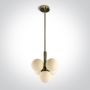 One Light Carla Z5 63116ABBS lampa wisząca 5x9 W mosiądz zdj.1