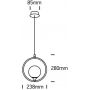 One Light Carla Z1 63116BBS lampa wisząca 1x9 W mosiądz zdj.2