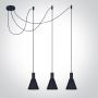 One Light Tala 63122BB lampa wisząca 3x10 W czarna zdj.1