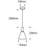 One Light Tala 63122BBS lampa wisząca 1x10 W czarna-mosiądz zdj.2
