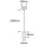 One Light Irini 63124BBS lampa wisząca 1x20 W mosiądz zdj.2