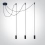 One Light Irini 63124BB lampa wisząca 3x20 W czarna zdj.1