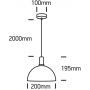 One Light Omorfo 63140BBS lampa wisząca 1x10 W czarna-mosiądz zdj.2