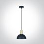One Light Omorfo 63140BBS lampa wisząca 1x10 W czarna-mosiądz zdj.1