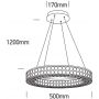 One Light 63184CCW lampa wisząca 1x24 W chrom zdj.2