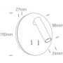 One Light Magoula 65746BBW kinkiet 1x3 W czarny zdj.2