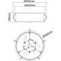 Orlicki Design Pirelo OR84405 plafon 3x12 W biały-złoty zdj.2
