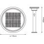 Osram Endura Style Solar Double Circle 4099854455469 lampa solarna stojąca 1x6 W stal zdj.2