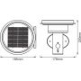 Osram Endura Style Solar Double Circle 4099854455506 kinkiet solarny 1x6 W czarny zdj.2