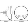 Osram Lunetta USB 4099854530753 lampka nocna z czujnikiem zmierzchu 1x13 W biała zdj.2