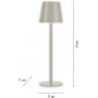 Leuchten Direkt Euria 1925040 lampa stołowa 1x3 W szara zdj.2