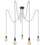 Paulmann Neordic PL50389 lampa wisząca 5x60 W czarna zdj.1