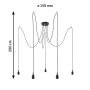 Paulmann Neordic PL50389 lampa wisząca 5x60 W czarna zdj.2