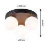 Paulmann Gove PL71069 lampa podsufitowa 3x20 W czarna zdj.2