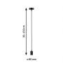 Paulmann Ravi PL71136 lampa wisząca 1x60 W czarna zdj.2