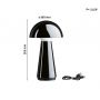 Paulmann Onzo PL76994 lampa stołowa 1x2.6 W czarna zdj.2