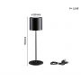 Paulmann Tuni PL76998 lampa stołowa 1x2.8 W czarna zdj.2
