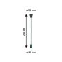 Paulmann Neordic PL78429 lampa wisząca 1x60 W zielona zdj.2