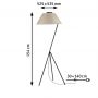 Paulmann Narve PL79724 lampa stojąca 1x60 W beżowa zdj.2