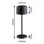 Paulmann Else PL94878 lampa stołowa 1x3.7 W czarna zdj.2